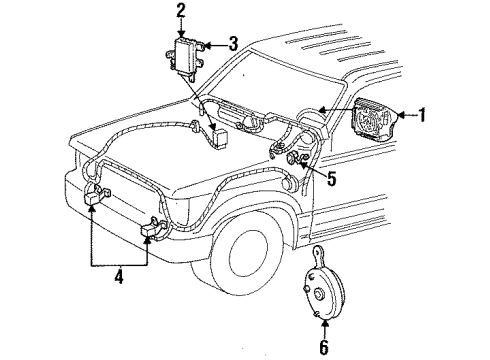 1995 Ford Ranger Module Diagram for F67Z-10044A74-AAD