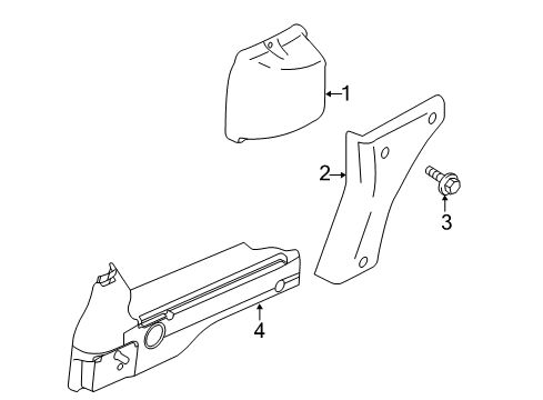 2011 Ford Transit Connect Interior Trim - Side Panel Diagram