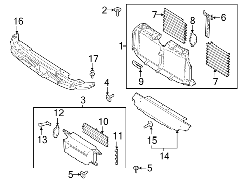 2018 Lincoln Navigator Splash Shields Diagram