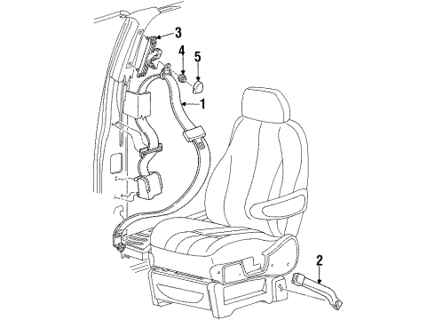 2003 Ford Windstar Outer Belt Assembly Diagram for 1F2Z-16611B68-CAB