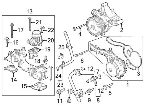 2023 Ford F-350 Super Duty Water Pump Diagram 1 - Thumbnail