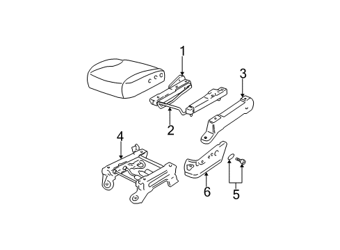 1999 Ford F-150 Handle - Seat Track Diagram for YL3Z-15603A86-DAA