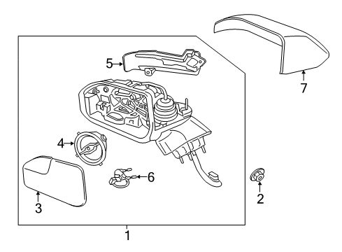 2015 Lincoln MKZ Outside Mirrors Diagram