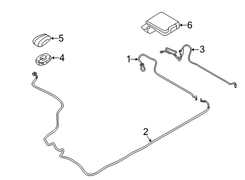 2012 Lincoln MKZ Cable Assembly - Extension Diagram for AH6Z-18812-A