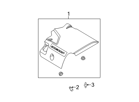 2015 Ford Flex Engine Appearance Cover Diagram