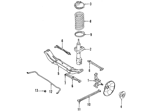 2002 Ford Escort Bush Diagram for F7CZ-5493-CA