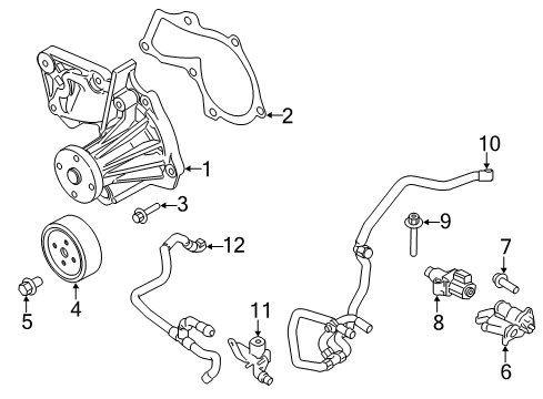 2014 Ford Transit Connect Hose - Heater Water Diagram for DV6Z-18N344-B