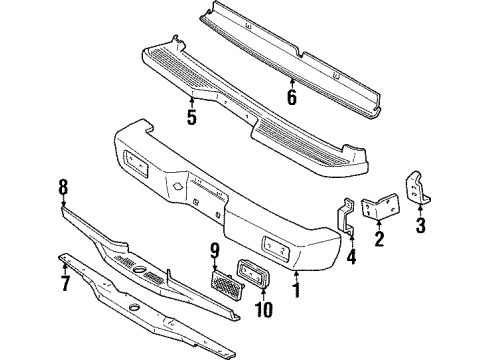 1997 Mercury Mountaineer Deflector - Stone Diagram for F1TZ-17808-A