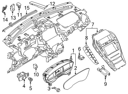 2020 Lincoln MKZ Cluster & Switches Diagram