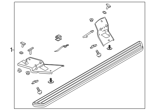 2019 Ford Explorer Running Board Diagram 1 - Thumbnail