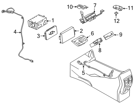 2013 Ford C-Max Cable Assembly Diagram for CJ5Z-14D202-B