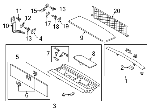 2020 Lincoln Navigator Interior Trim - Rear Body Diagram 1 - Thumbnail