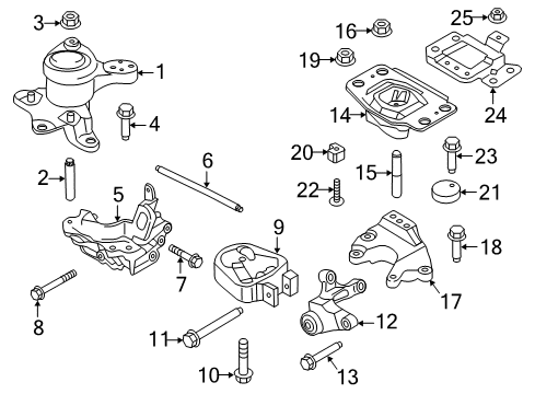 2016 Ford Fusion Screw And Washer Assembly Diagram for -W708728-S442