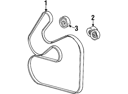 1997 Mercury Sable Belts & Pulleys, Maintenance Diagram 2 - Thumbnail