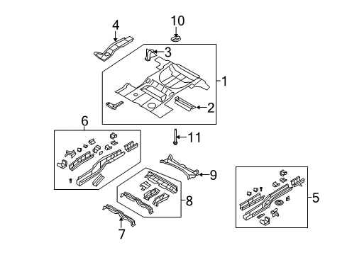 2010 Ford Edge Member - Fuel Tank Mounting Diagram for 7T4Z-7810716-B