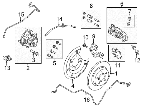 2014 Ford C-Max Rear Brakes Diagram