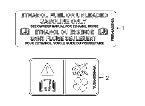 2009 Ford Crown Victoria Information Labels Diagram