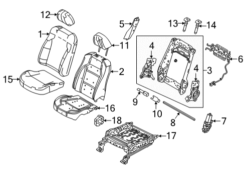 2016 Ford Special Service Police Sedan Driver Seat Components Diagram