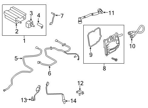 2021 Ford Edge Emission Components Diagram 1 - Thumbnail