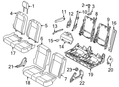 2015 Ford Transit-350 Second Row Seats Diagram 3 - Thumbnail