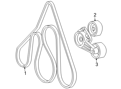 1997 Ford F-150 Belts & Pulleys, Maintenance Diagram 2 - Thumbnail