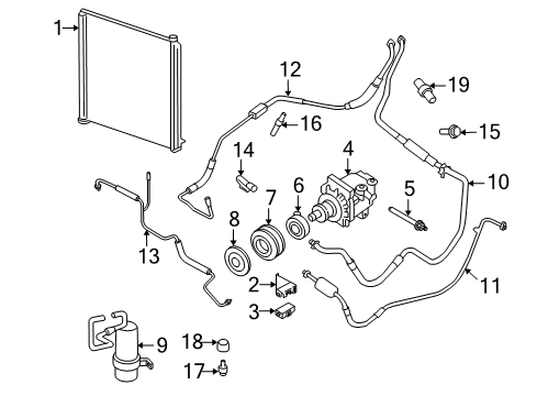 2008 Ford Mustang Tube Assembly Diagram for 7R3Z-19D734-A