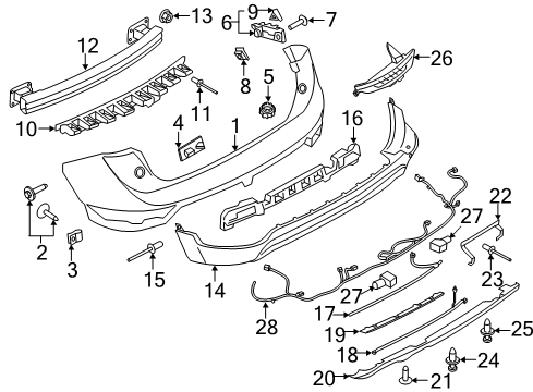 2015 Lincoln MKC Sensor - Parking Aid System Diagram for EJ7Z-15K859-AA