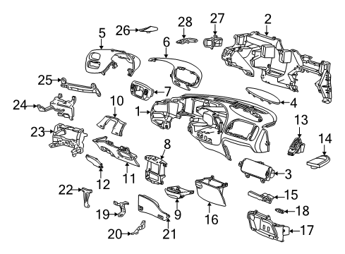 1997 Ford F-150 Cover Assembly Diagram for F75Z-1504459-BAA