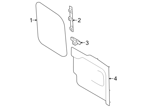 2022 Ford E-Transit Interior Trim - Back Door Diagram 1 - Thumbnail