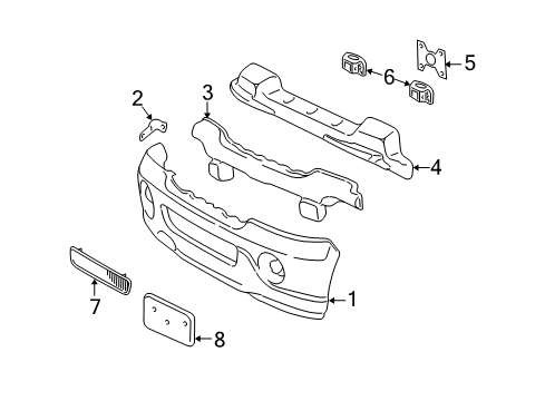 2004 Lincoln Navigator Front Bumper Diagram