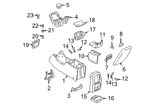 2003 Ford Expedition Floor Console Diagram