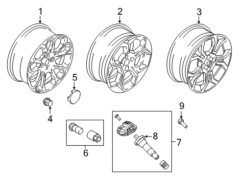 2020 Ford EcoSport WHEEL ASY Diagram for GN1Z-1007-U