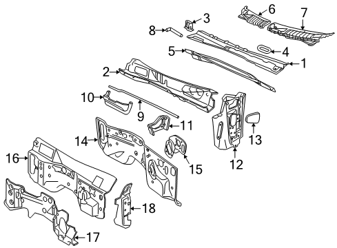 2010 Mercury Mountaineer Cowl Diagram