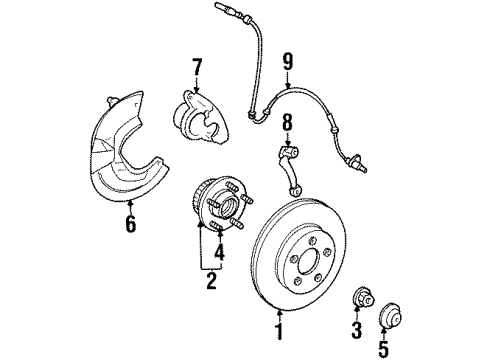 2002 Lincoln Town Car Indicator Assembly Diagram for 1W1Z-2C189-AA