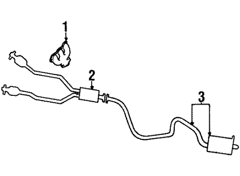 1994 Mercury Cougar Exhaust Manifold Assembly Diagram for F4SZ9430F