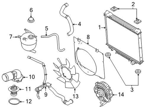 2022 Ford E-350 Super Duty CONNECTION - WATER OUTLET Diagram for LC3Z-8592-A