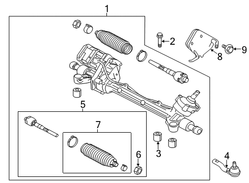 2011 Mercury Milan Steering Column & Wheel, Steering Gear & Linkage Diagram 5 - Thumbnail