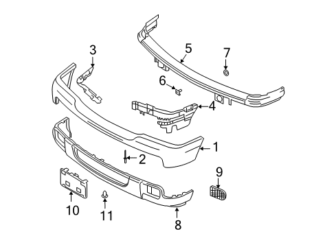 2008 Ford Ranger Front Bumper Diagram