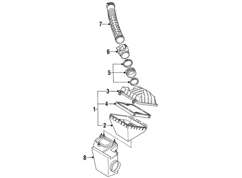 1995 Ford Thunderbird Air Intake Diagram 1 - Thumbnail