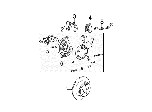 2002 Ford Expedition Brake Components, Brakes Diagram 3 - Thumbnail