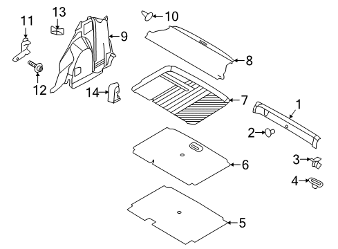 2019 Ford EcoSport Interior Trim - Rear Body Diagram