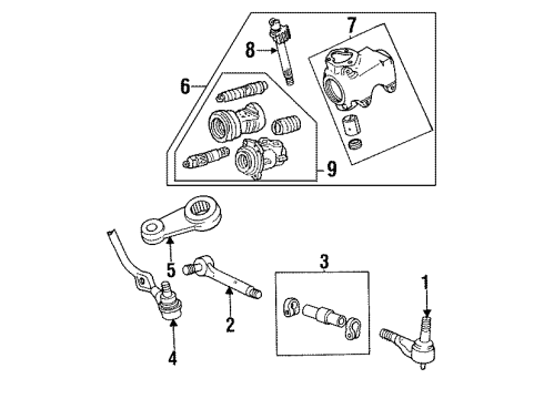 1995 Ford Ranger Steering Column, Steering Gear & Linkage Diagram 2 - Thumbnail