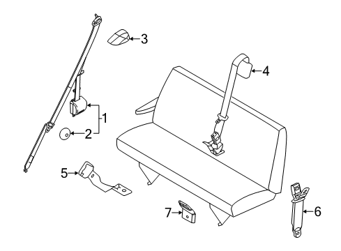 2012 Ford E-250 Seat Belt Diagram 5 - Thumbnail