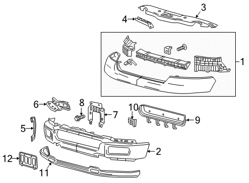 2006 Lincoln Mark LT Front Bumper Diagram