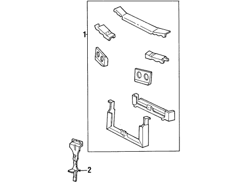 1998 Ford Windstar Support - Radiator Diagram for F78Z-16138-AA