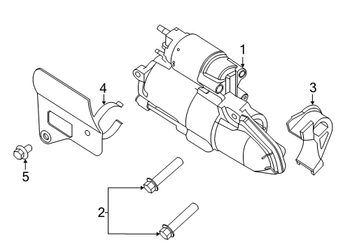 2020 Lincoln Aviator STARTER MOTOR ASY Diagram for L1MZ-11002-D