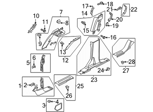 2023 Ford Bronco Hex.Head Bolt And Washer Assembly Diagram for -W720434-S450