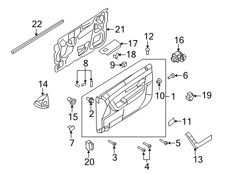 2008 Ford Focus Interior Trim - Door Diagram