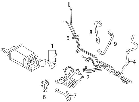 2010 Lincoln MKX Purge Control Valve Diagram for 7T4Z-9C915-A