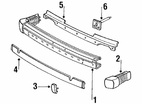 1984 Ford Tempo Front Bumper Diagram